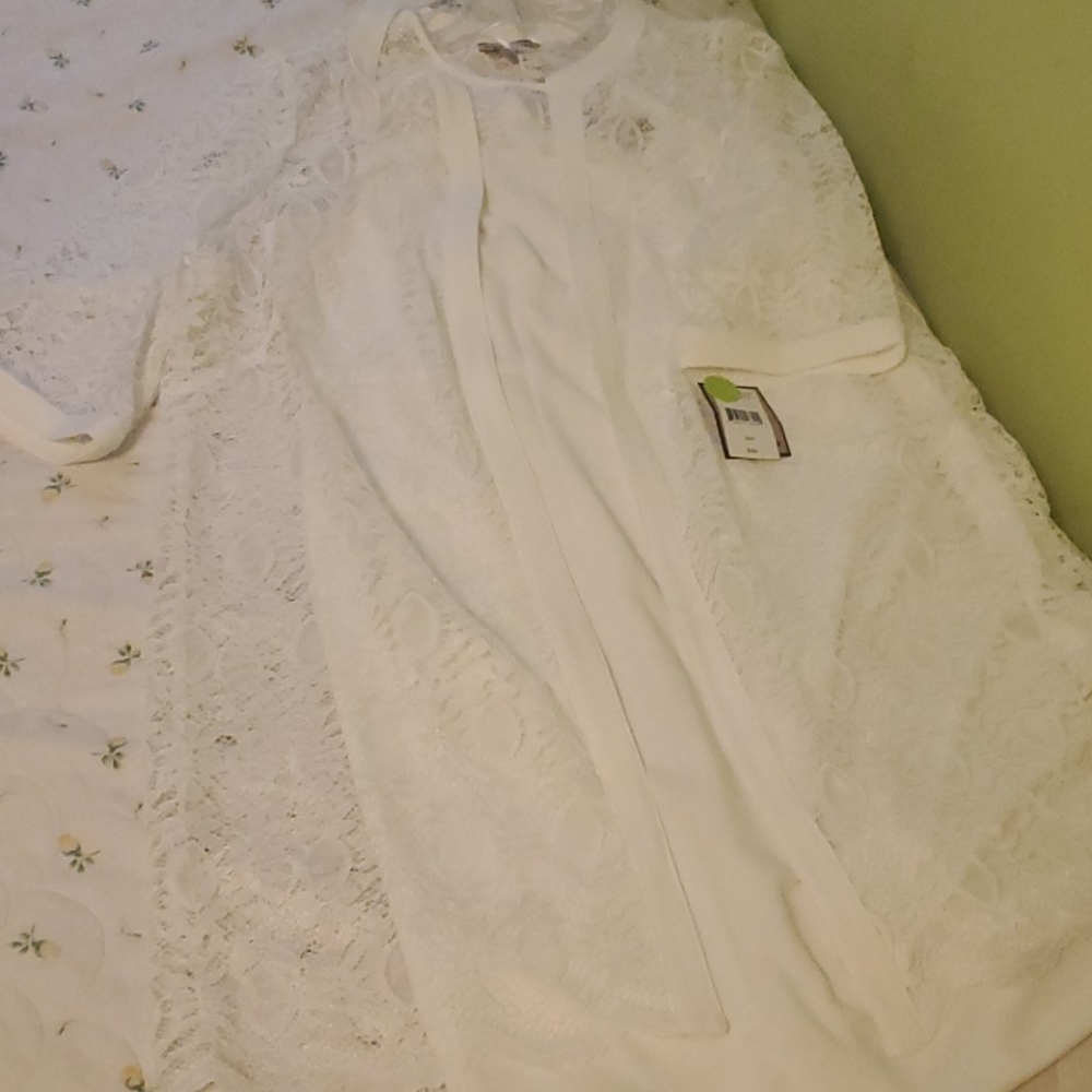 2 piece dress with lace jacket